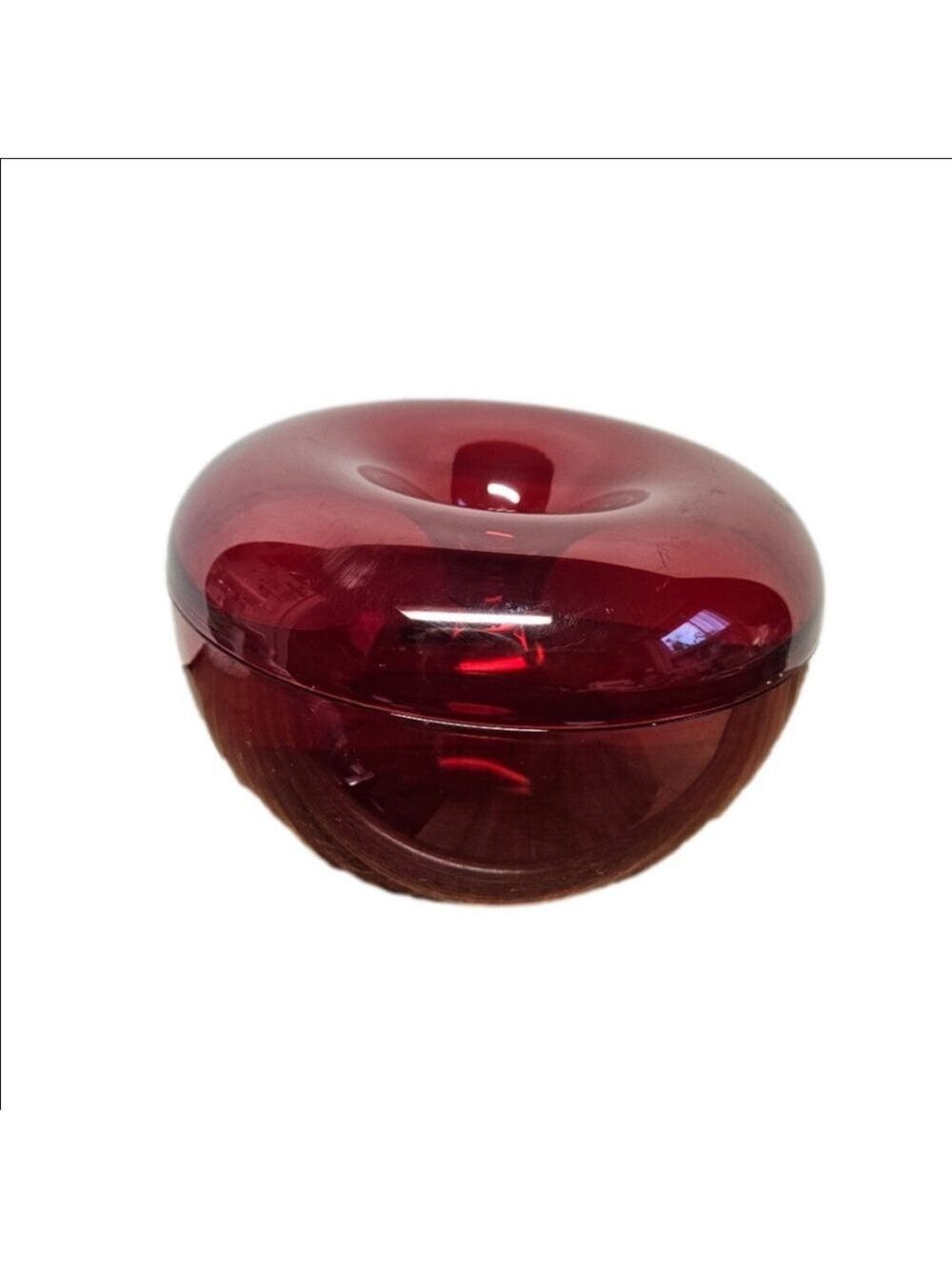 Guzzini Biscotti 2L Red Plastic Bowl with Lid